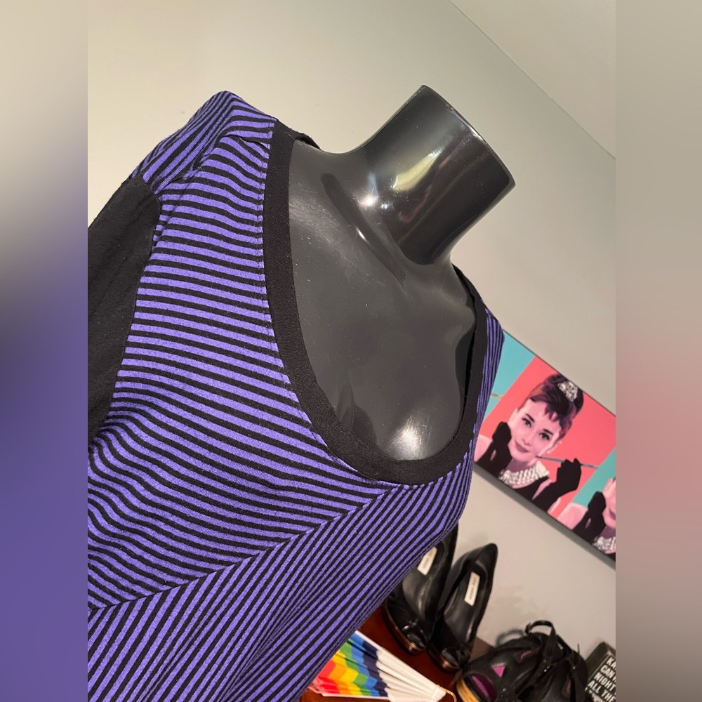 Women’s Purple & Black Patterned Dress ( Large )